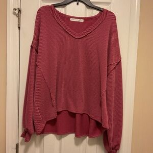 Altar'd State Oversized Ribbed Top